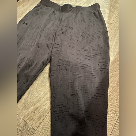 Under Armour High-Waisted Cropped Black Sweats Mesh detail Will Offer for Free! - Picture 2 of 2